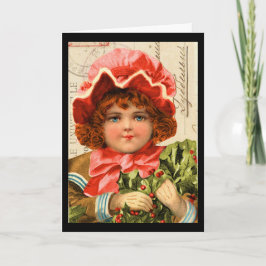 "Vintage Weihnachtskarte für Kinder" Feiertagskarte