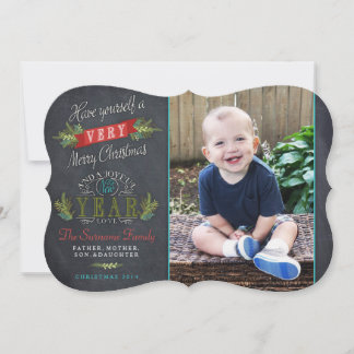 Vintage Weihnachtskarte im Chalkboard Feiertagskarte