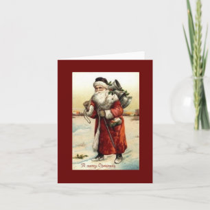 Vintage-Weihnachtskarte im Reproduktionsstil Feiertagskarte