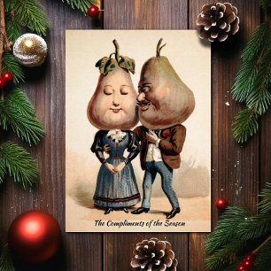 Vintage-Weihnachtskarte im viktorianischen Stil mi Feiertagskarte