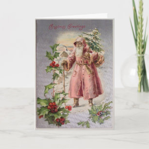 Vintage Weihnachtskarte, individualisieren Feiertagskarte