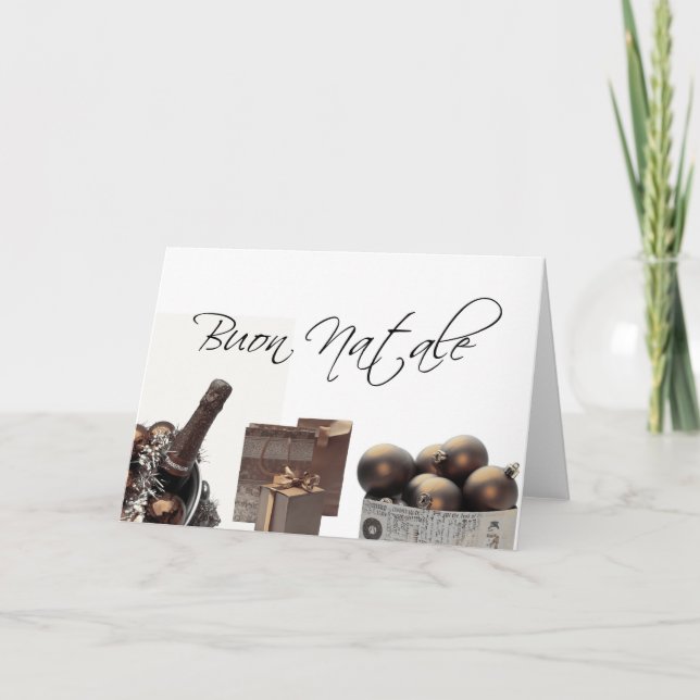 Vintage Weihnachtskarte Italiens Feiertagskarte (Vorderseite)