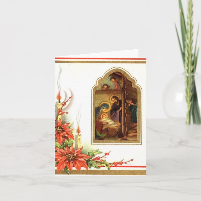 Vintage Weihnachtskarte Karte (Vorderseite)