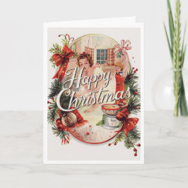 Vintage-Weihnachtskarte Karte