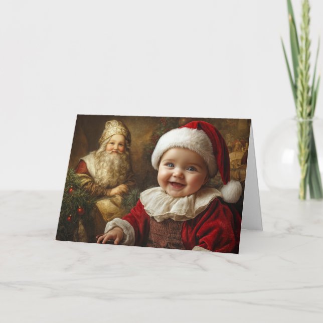 Vintage Weihnachtskarte Karte (Vorderseite)