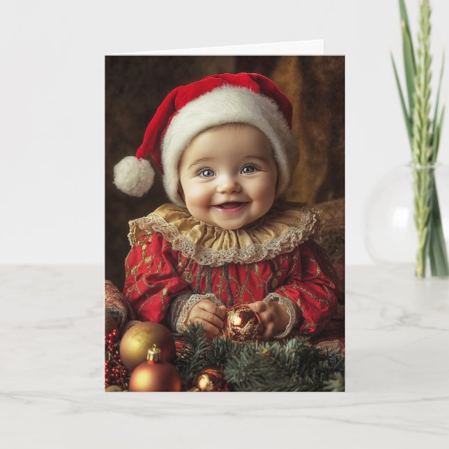 Vintage Weihnachtskarte Karte (Vorderseite)