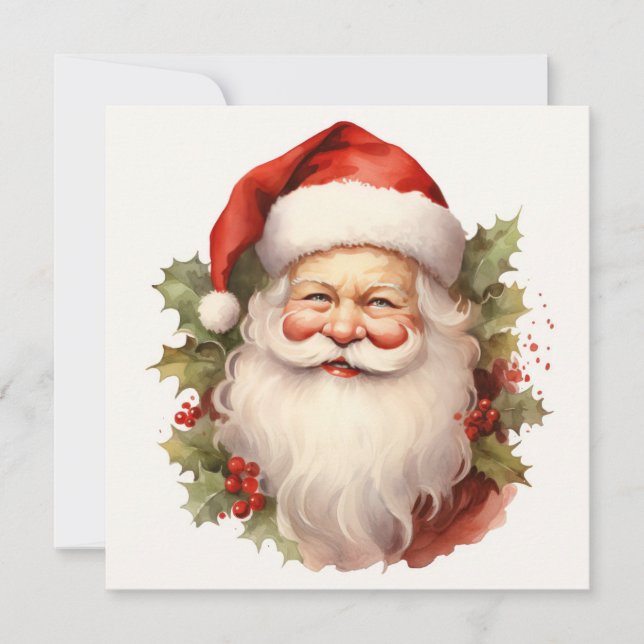 Vintage Weihnachtskarte Karte (Vorderseite)