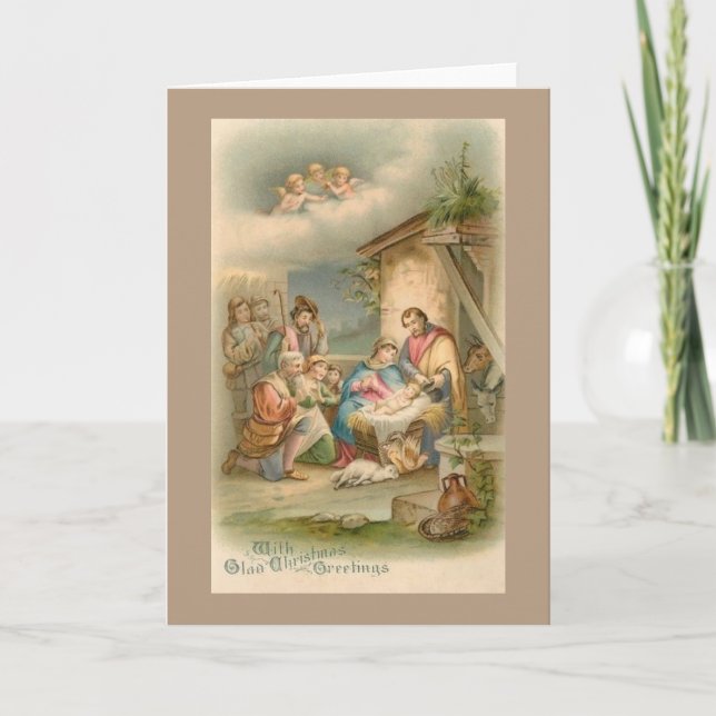Vintage Weihnachtskarte Karte (Vorderseite)