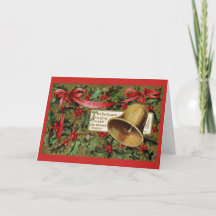 Vintage-Weihnachtskarte mit Glocke