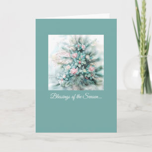 Vintage-Weihnachtskarte mit individuellem Text Feiertagskarte