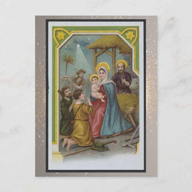 Vintage Weihnachtskarte Postkarte (Vorderseite)