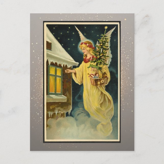 Vintage Weihnachtskarte Postkarte (Vorderseite)