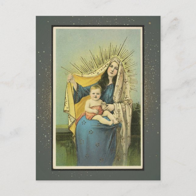 Vintage Weihnachtskarte Postkarte (Vorderseite)