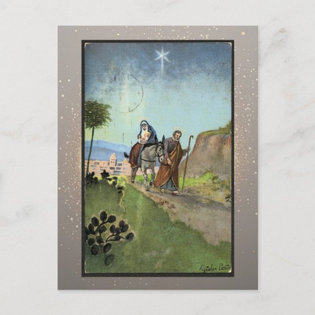 Vintage Weihnachtskarte Postkarte (Vorderseite)