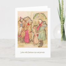 Vintage-Weihnachtskarte Scrooge