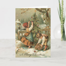 Vintage Weihnachtskarte - sehr süße Karte