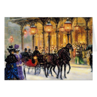 Vintage Weihnachtskarten der Pariser Szene
