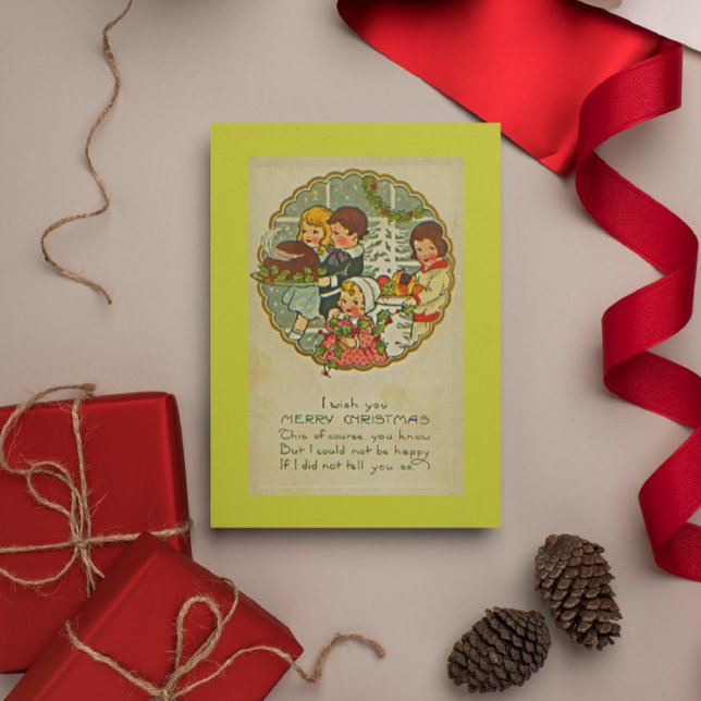 Vintage Weihnachtskarten Feiertagspostkarte (Von Creator hochgeladen)