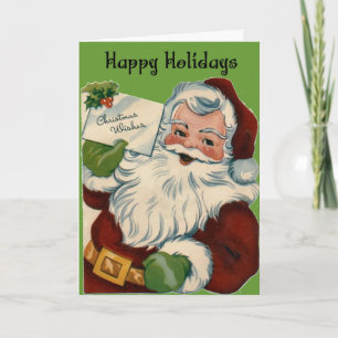Vintage-Weihnachtskarten mit Weihnachtsmann Feiertagskarte