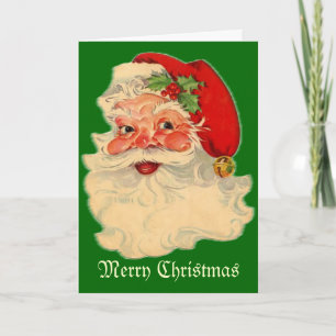 Vintage-Weihnachtskarten Santa 1950er Jahre Feiertagskarte