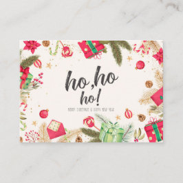 Vintage Weihnachtskarten Visitenkarte