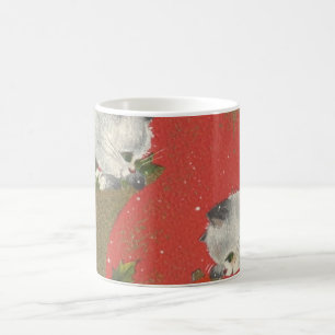 Vintage Weihnachtskätzchen Tasse