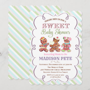 Vintage-Weihnachtskekse-Feiertags-Baby-Shower-Einl Einladung