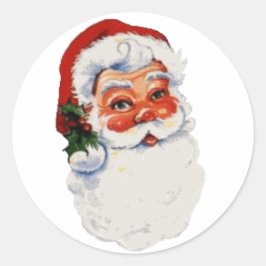 Vintage Weihnachtskleber Runder Aufkleber