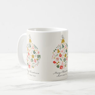 Vintage Weihnachtskugeln Tasse