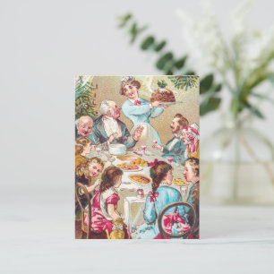 Vintage Weihnachtskunst Feiertagspostkarte