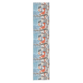 Vintage Weihnachtslandschaft Kurzer Tischläufer