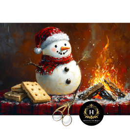 Vintage Weihnachtslandschaft Smores Decoupage Seidenpapier