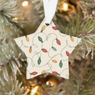 Vintage-Weihnachtslichter-Geschenkpapier   Elegant Ornament