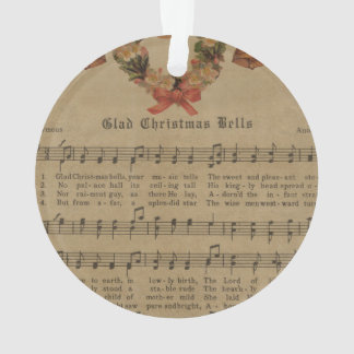 Vintage-Weihnachtslied-Musikblatt Ornament