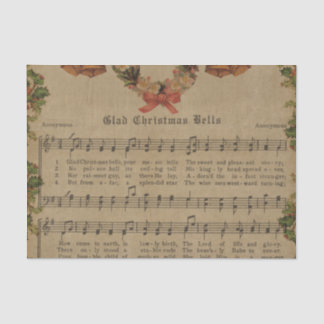 Vintage-Weihnachtslied-Musikblatt Seidenpapier