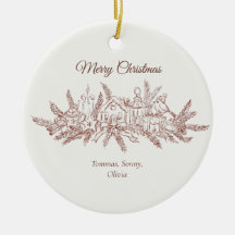 Vintage-Weihnachtsliniengrafik