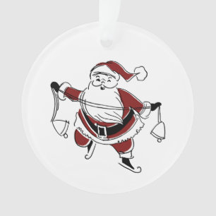Vintage Weihnachtsmann Acryl-Weihnachtsbaumschmuck Ornament