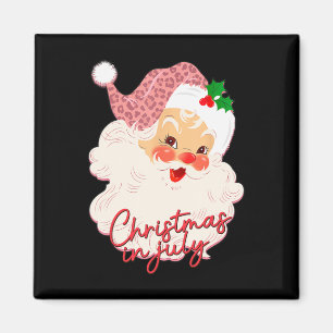 Vintage Weihnachtsmann Christmas im Juli Pink Somm Magnet