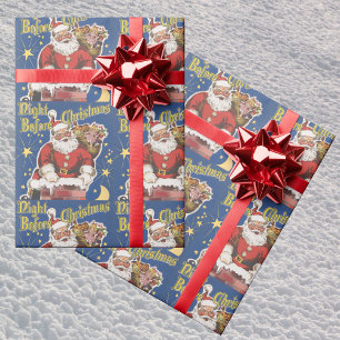 Vintage-Weihnachtsmann, Die Nacht vor Weihnachten Geschenkpapier