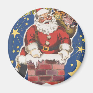 Vintage Weihnachtsmann, Die Nacht vor Weihnachten Magnet