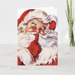 Vintage Weihnachtsmann Feiertagskarte