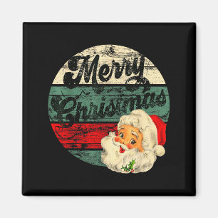 Vintage-Weihnachtsmann Frohe Weihnachten Gesicht A Magnet