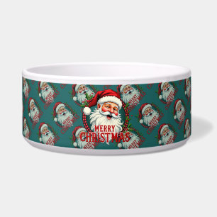Vintage-Weihnachtsmann-Frohe-Weihnachten-Illustrat Napf