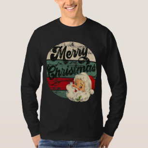 Vintage Weihnachtsmann Frohe Weihnachten T-Shirt