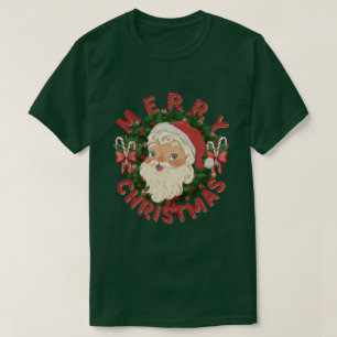 Vintage Weihnachtsmann Frohe Weihnachten T-Shirt