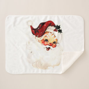 Vintage-Weihnachtsmann: Fröhlicher Weihnachtszaube Sherpadecke