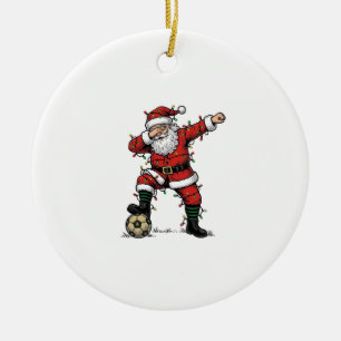 Vintage Weihnachtsmann Fußball Weihnachten Sportsh Keramik Ornament