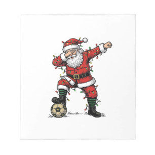Vintage Weihnachtsmann Fußball Weihnachten Sportsh Notizblock