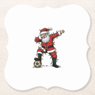 Vintage Weihnachtsmann Fußball Weihnachten Sportsh Untersetzer