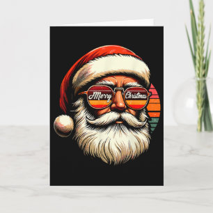 Vintage-Weihnachtsmann-Gesicht-Christmas-Sonnenbri Karte